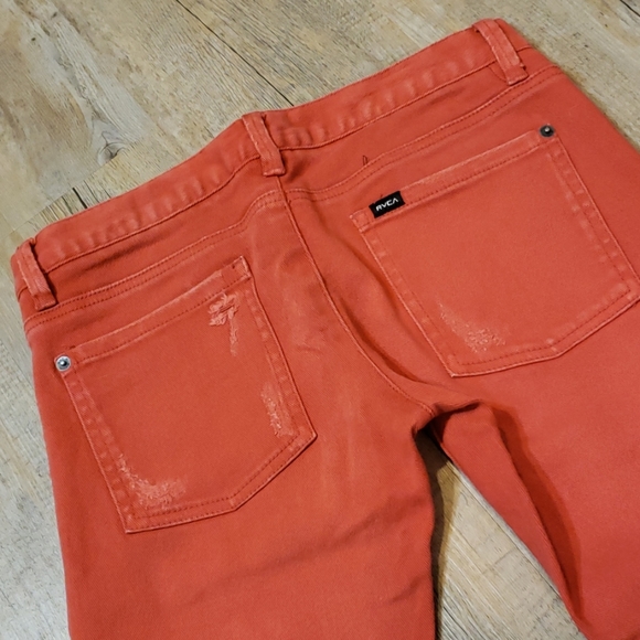 RVCA Distressed red skinny jeans - Picture 6 of 8